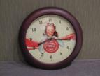 coca cola clock lady