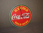 coca cola clock metal