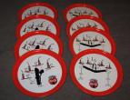 coca cola pads serie of 2 / 8 pieces / nr 1409