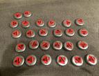 coca cola caps 26 pieces / flessen dopjes / nr 4155