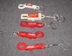 coca cola keychains 5 pieces / sleutelhangers / nr 1822